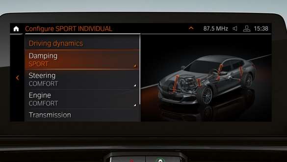 BMW 8 Series Gran Coupé G16 LCI Facelift 2022 Adaptive M suspension interior close-up control display