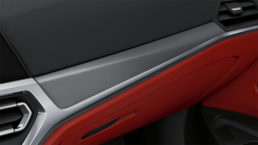 BMW Individual interior trim finishers Aluminium fabric high-gloss with highlight trim finisher in Pearl Chrome BMW 4 Series Coupé Individual G22 2020 interior