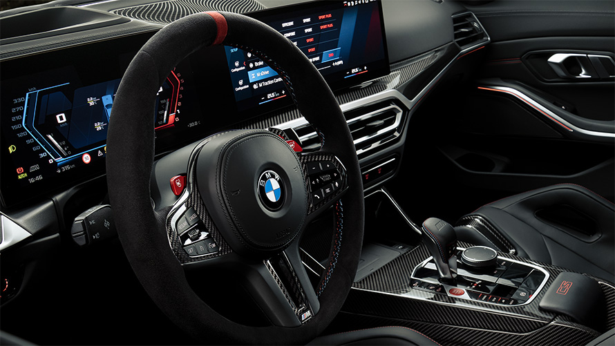BMW M3 CS G80 M Leather steering wheel Alcantara