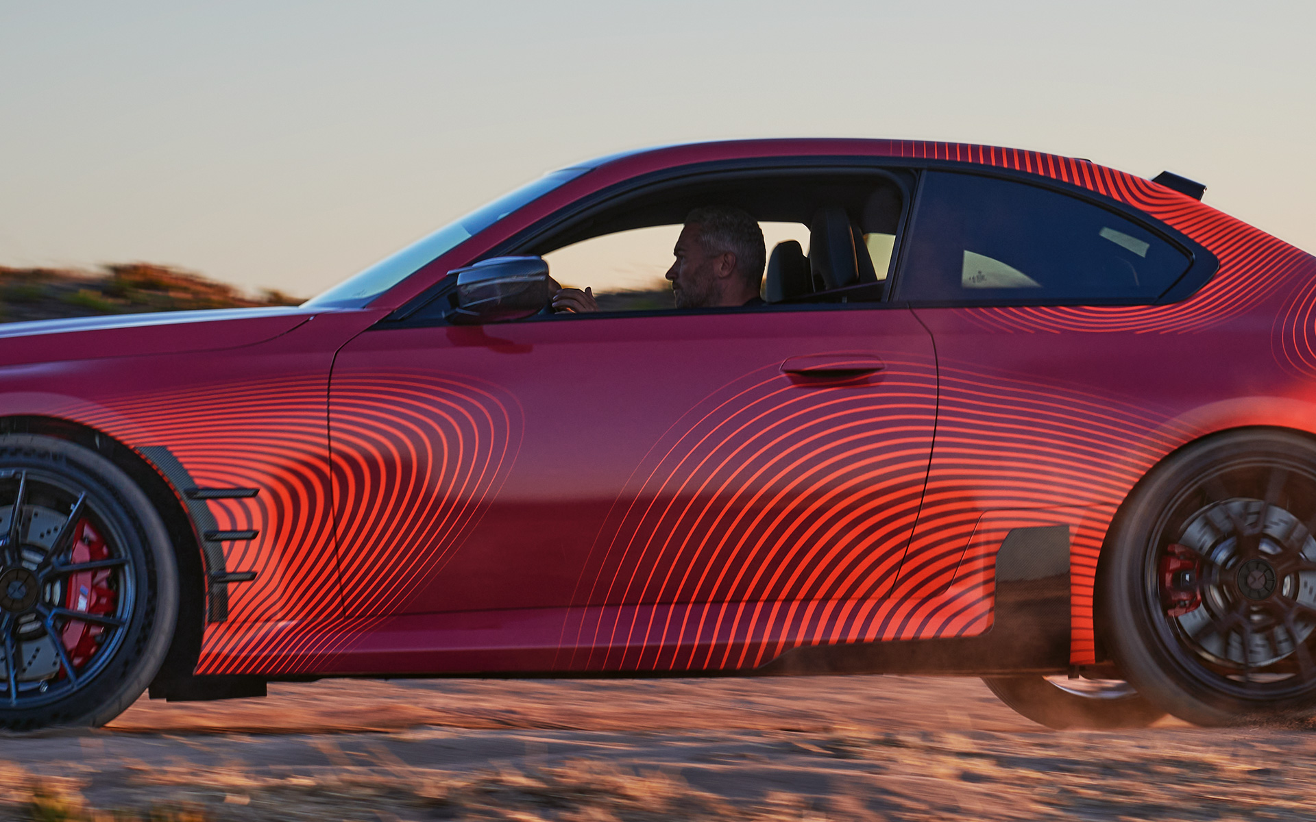 BMW M2 Coupé G87 BMW M Performance Parts three-quarter side view driving